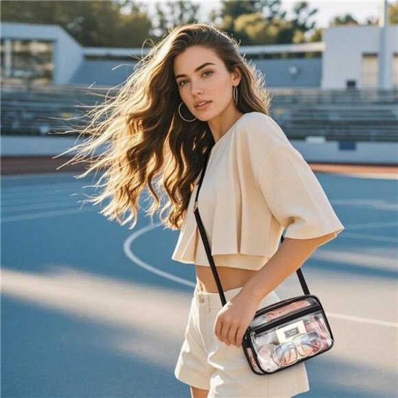Clear Bag for Stadium Events, Small Clear Purse Suitable for Concert - Picture 2 of 8